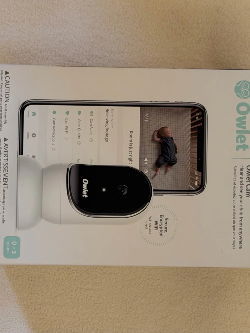 Owlet Smart Baby Monitor Camera - White